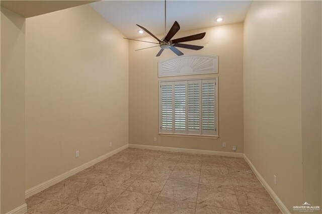 2014 Thacker Ln, Harlingen, TX 78552 - unfurnished room with a ceiling fan and recessed lighting