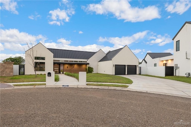 modern farmhouse with a front yard