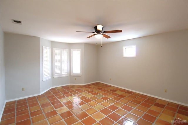 2115 Ichabod Ln, Edinburg, TX 78539 - unfurnished room with a ceiling fan and light tile patterned floors