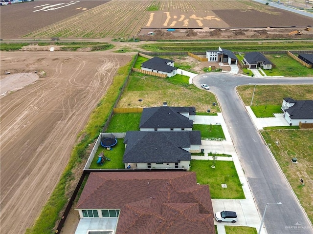 drone / aerial view with a rural view