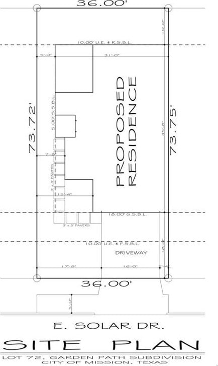 2615 E Solar Dr, Mission, TX 78574 - view of home floor plan