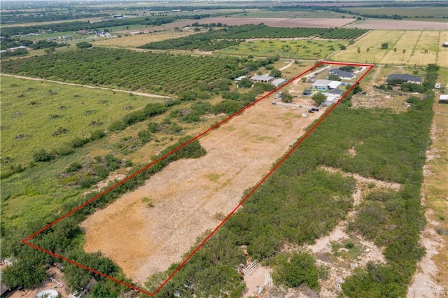 10766 N Minnesota Rd, Mission, TX 78574 - overview of rural landscape with property boundaries highlighted and farmland