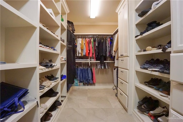 view of walk in closet