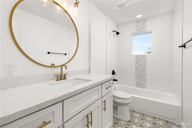 2901 Upas Ave, Mcallen, TX 78501 - full bath with vanity, toilet, and shower / washtub combination