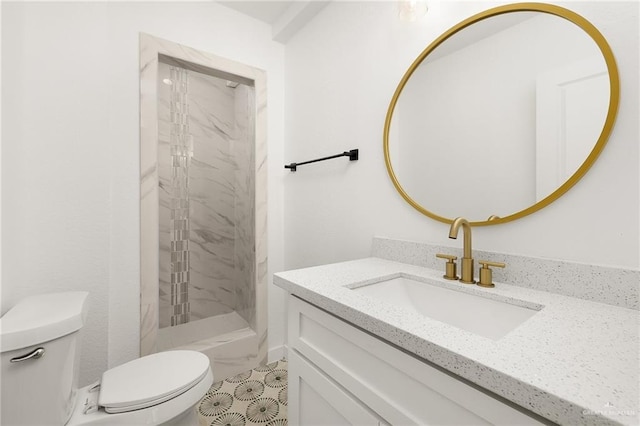 2901 Upas Ave, Mcallen, TX 78501 - full bathroom with a shower stall, vanity, and toilet