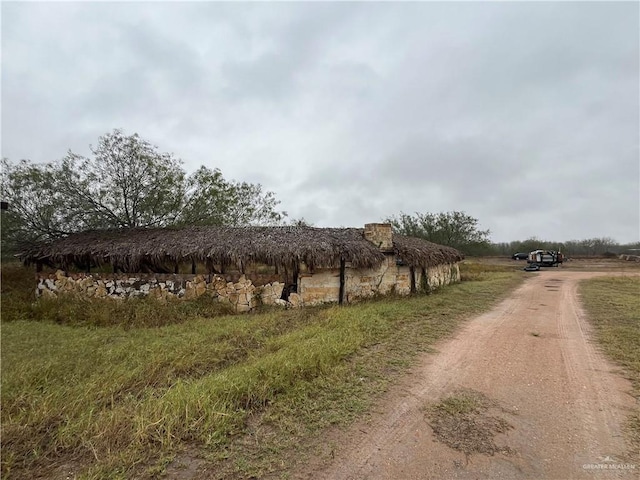 view of street with a rural view