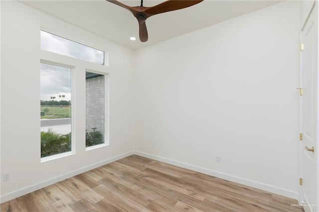 5706 N 44th Ln, Mcallen, TX 78504 - unfurnished room with light wood finished floors, a ceiling fan, and recessed lighting