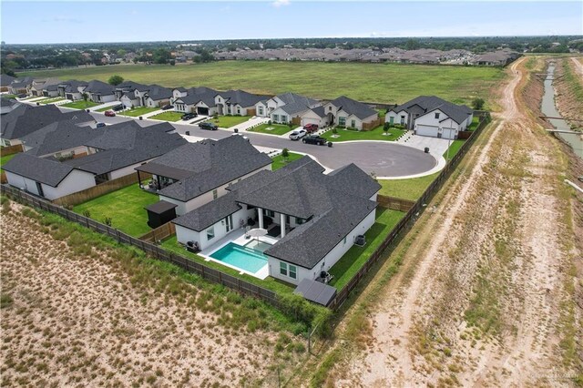 1801 E 28th St, Mission, TX 78574 - aerial view of residential area with a pool