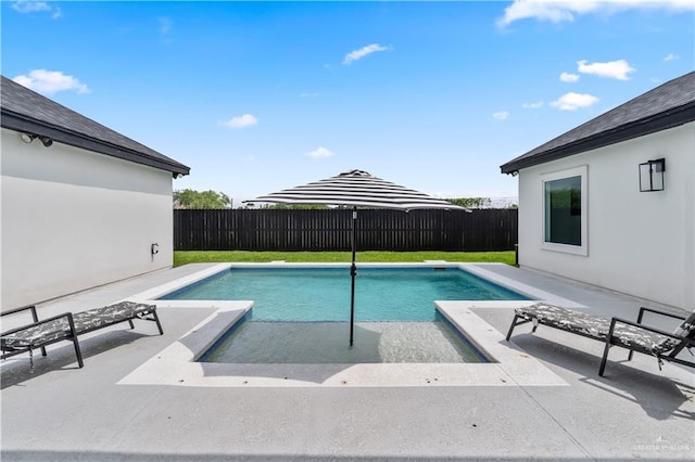 1801 E 28th St, Mission, TX 78574 - view of swimming pool with a fenced backyard and a patio area