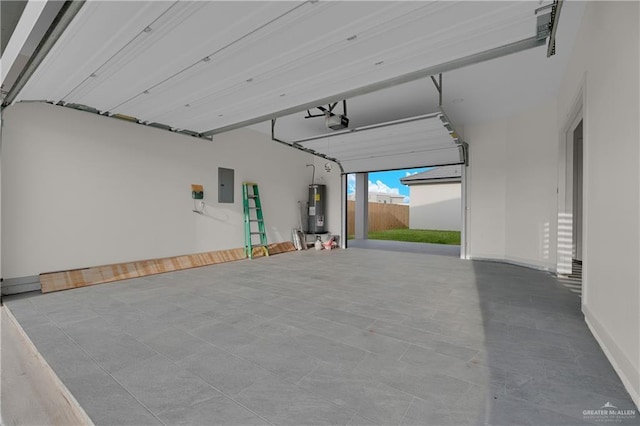 4712 S Waterford Ave, Edinburg, TX 78539 - garage with water heater, electric panel, and a garage door opener