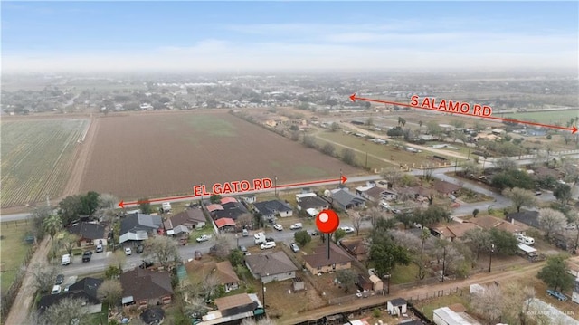 bird's eye view with a residential view