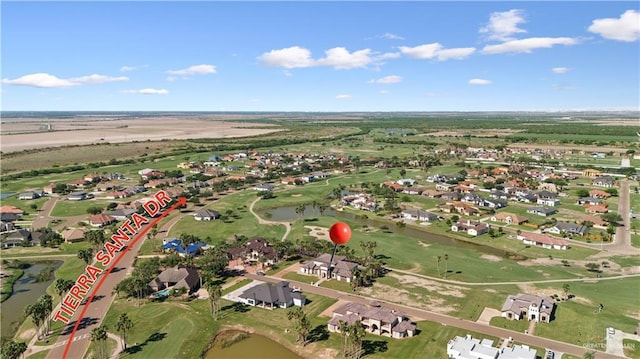 3910 La Hacienda St, Weslaco, TX 78596 - birds eye view of property featuring a water view, golf course view, and a residential view