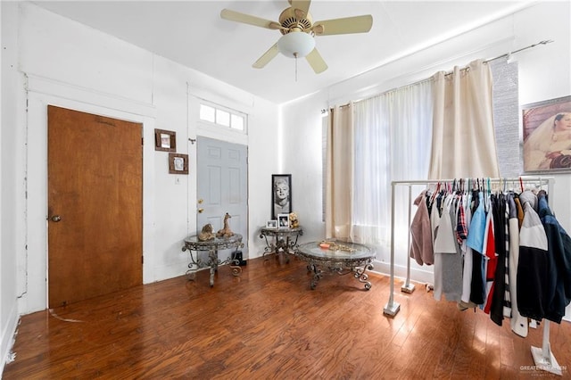 31375 N US Highway 281, Edinburg, TX 78542 - foyer entrance featuring wood finished floors and ceiling fan