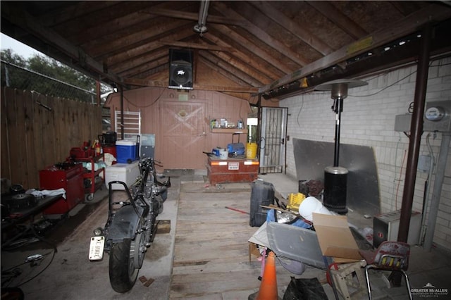 interior space with lofted ceiling