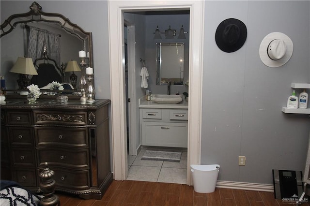 bathroom with vanity