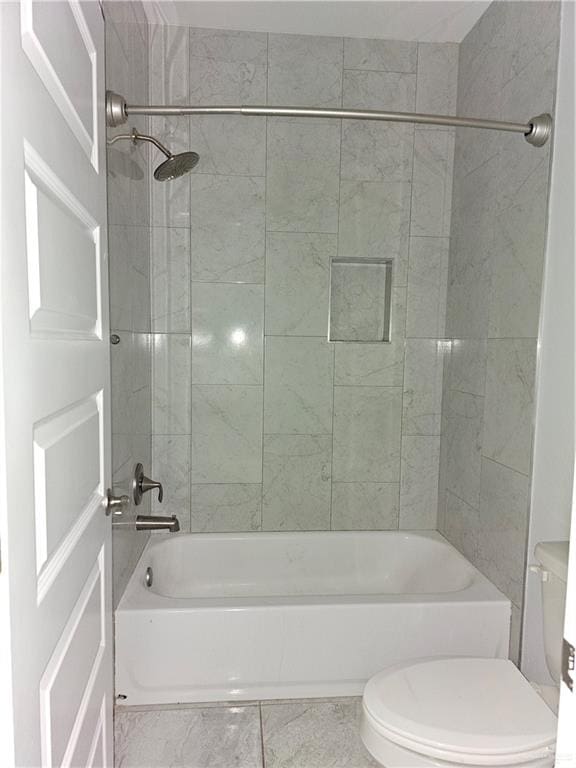 full bath with bathing tub / shower combination and toilet