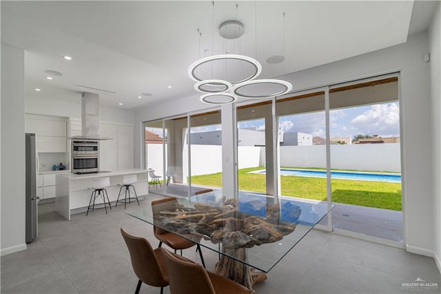 view of dining room