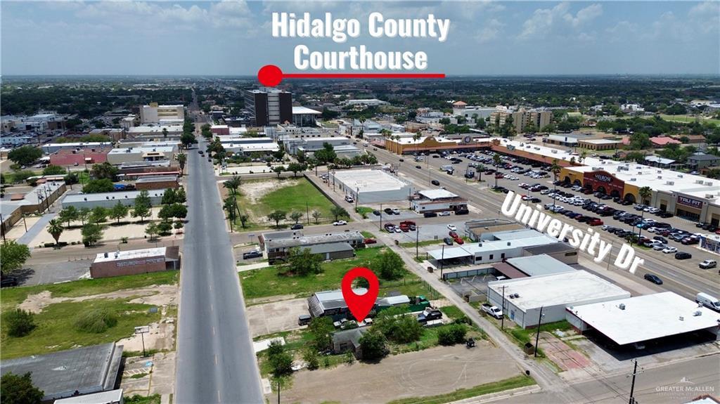 521 E Cano St, Edinburg, TX 78539 - drone / aerial view
