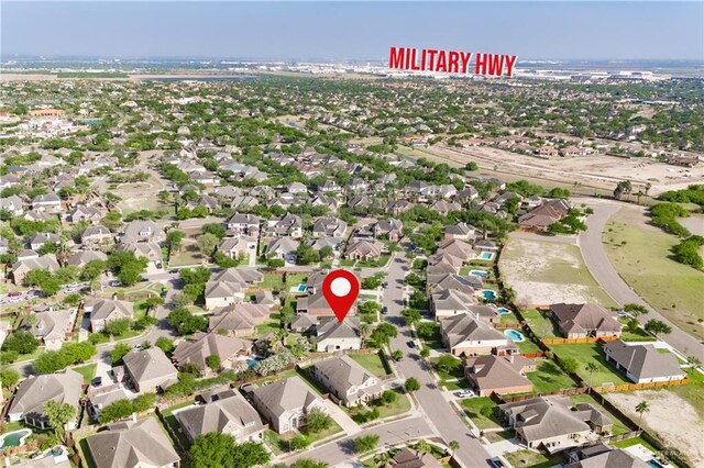 2405 San Alejandro St, Mission, TX 78572 - aerial view of property's location featuring nearby suburban area