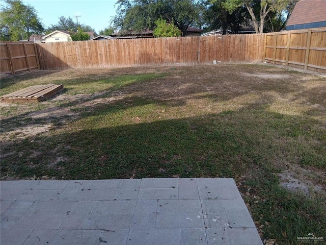 view of yard featuring a patio