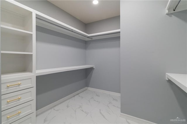 view of walk in closet