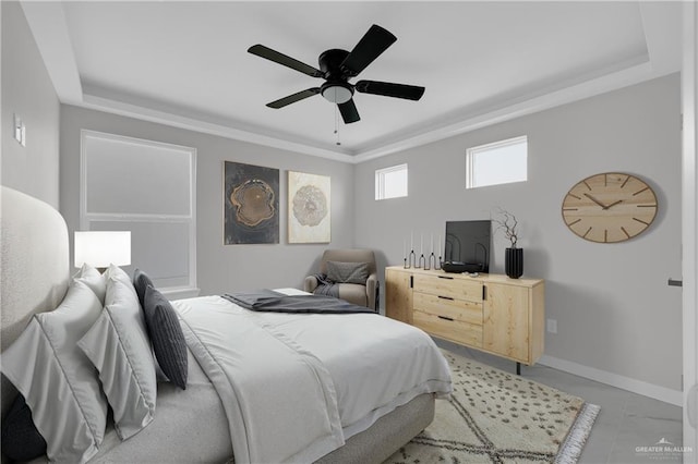 bedroom with ceiling fan