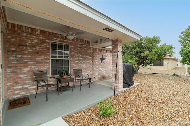 512 Mercury St, Mission, TX 78572 - view of patio / terrace featuring ceiling fan