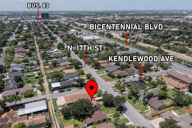 1106 17th St, Mcallen, TX 78501 - drone / aerial view