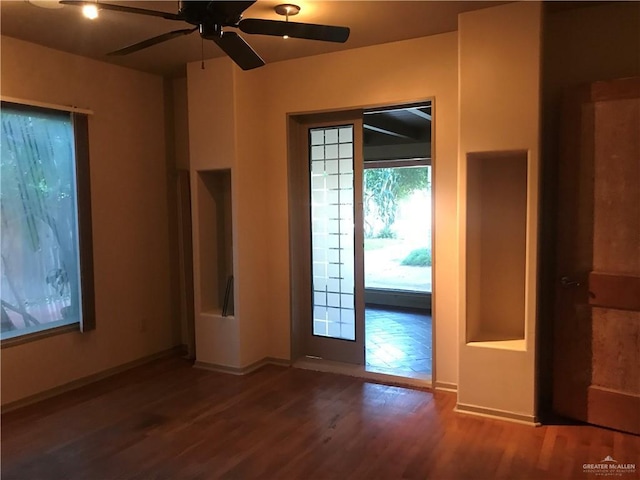 1316 W Maple Ave, Mcallen, TX 78501 - spare room with wood finished floors and a ceiling fan
