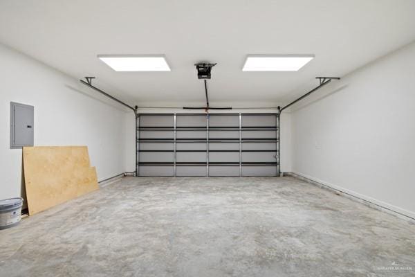 garage featuring electric panel