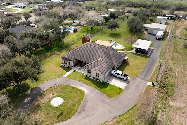 birds eye view of property