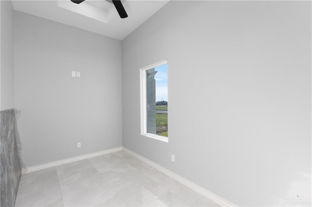 528 Candela St, Edinburg, TX 78542 - spare room featuring ceiling fan and baseboards