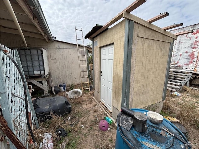 view of shed