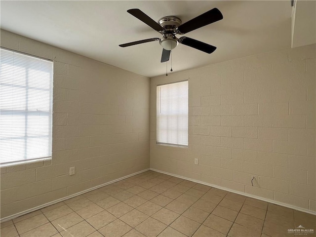 225 N 28th St, Mcallen, TX 78501 - empty room featuring ceiling fan and light tile patterned floors