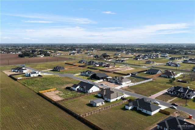 bird's eye view with a residential view