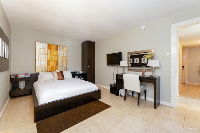 view of tiled bedroom