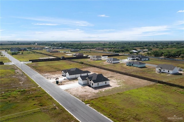 drone / aerial view with a rural view