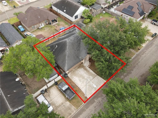 1507 Vatia Blvd, Mission, TX 78572 - aerial view of residential area with property boundaries highlighted