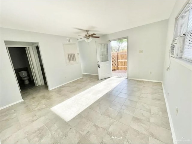 empty room with ceiling fan