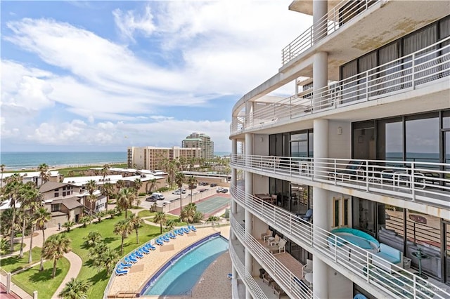 1000 Padre Blvd, South Padre Island, TX 78597 - balcony with view of pool area and a water view