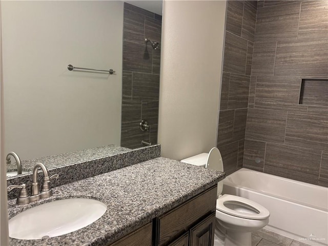 5712 River Rd, Mcallen, TX 78504 - full bath with vanity, bathing tub / shower combination, and tile patterned floors