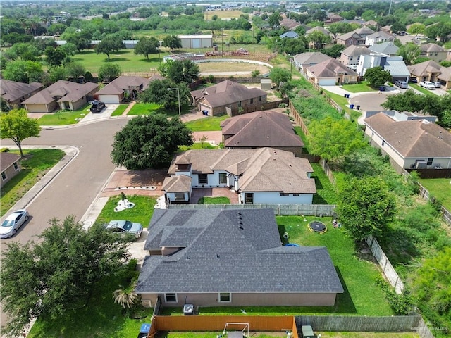 aerial view featuring a residential view