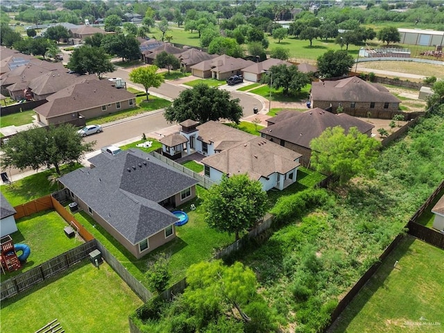 drone / aerial view with a residential view