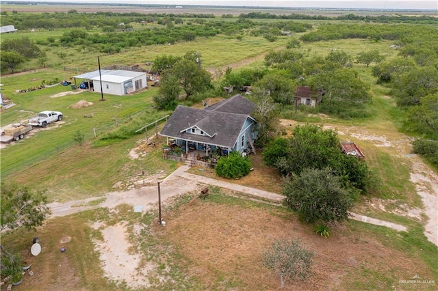 aerial view featuring a rural view