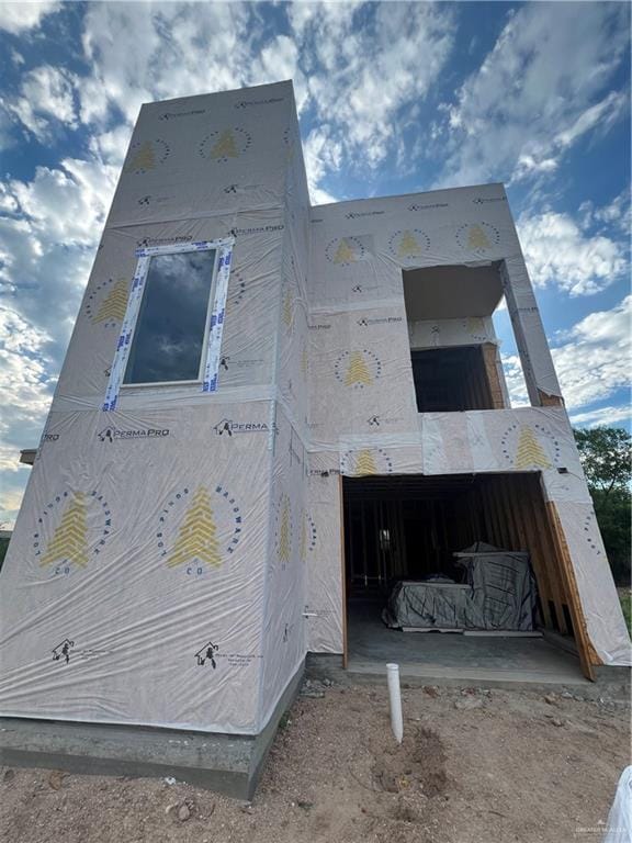 view of storm shelter