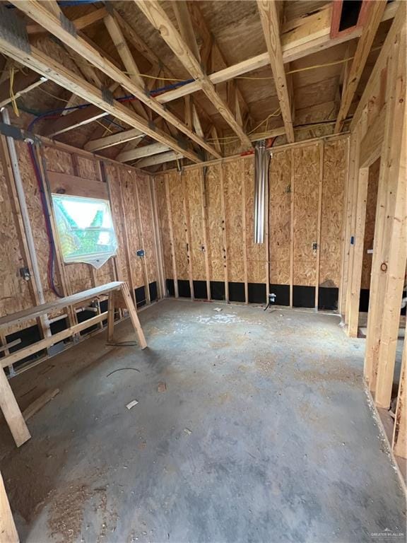 miscellaneous room with concrete flooring