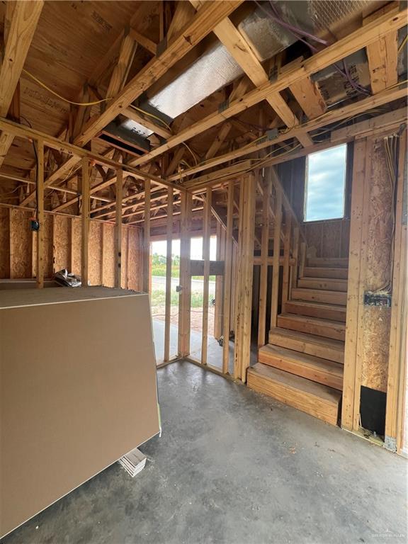 basement with a healthy amount of sunlight