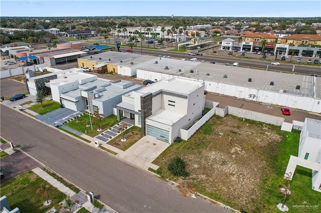 drone / aerial view with a residential view