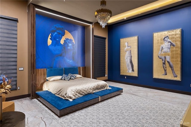 4704 Estancia Pkwy, Mcallen, TX 78504 - bedroom featuring marble look tile flooring and baseboards