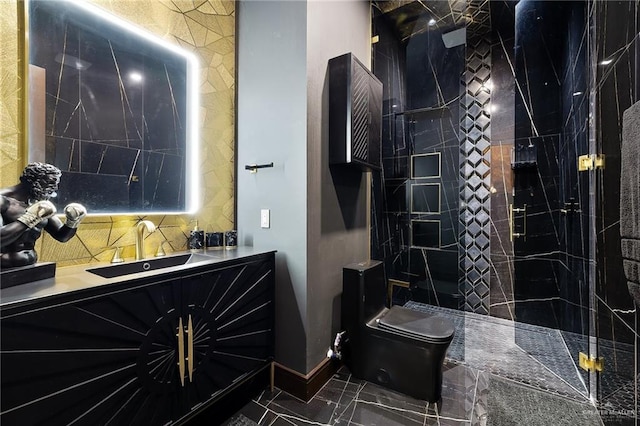 4704 Estancia Pkwy, Mcallen, TX 78504 - full bathroom featuring vanity and a tile shower